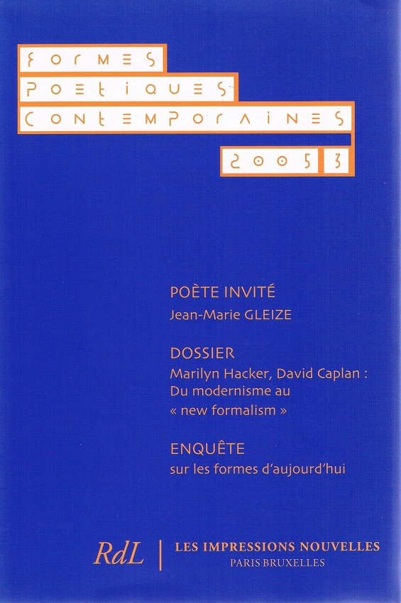 Formes Po�tiques Contemporaines n�3 (juin 2005)